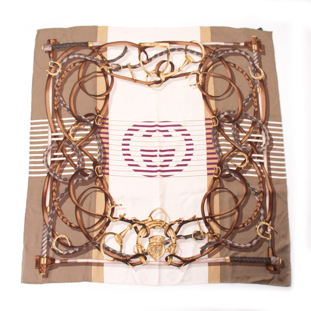 Gucci GG Printed Silk Scarf