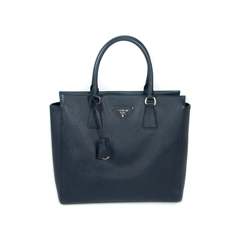 Prada Saffiano Large Double Bag Tote
