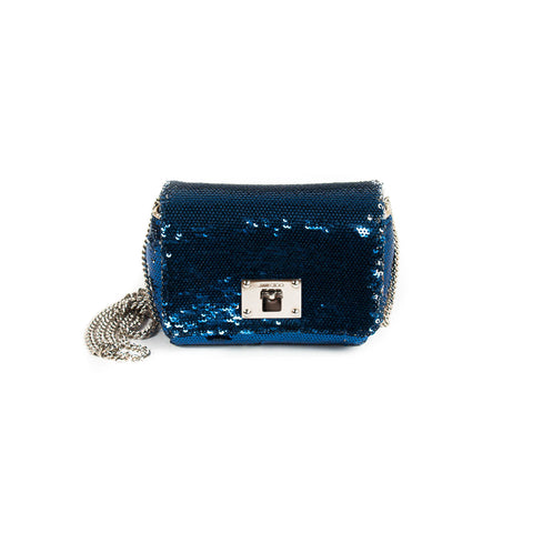 Stella McCartney Specked Metallic Fold Over Shoulder Bag
