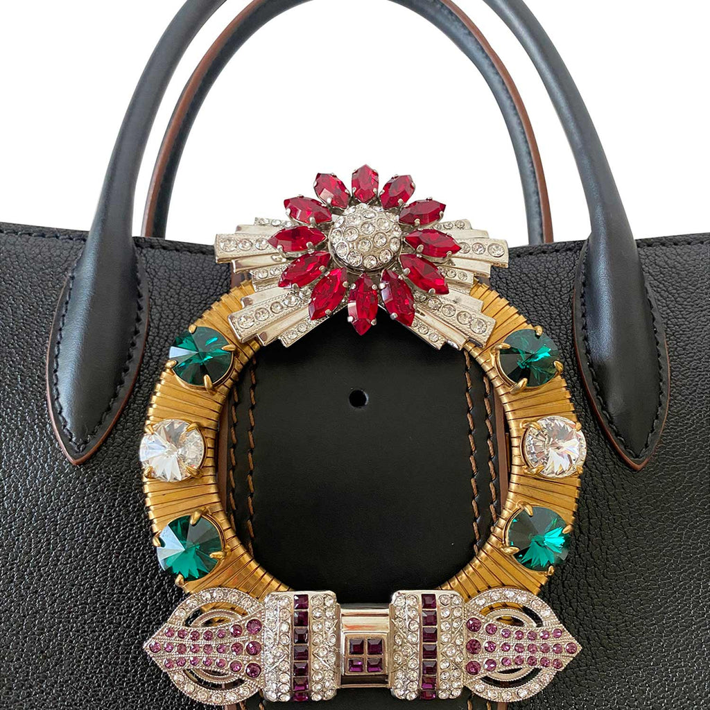 Miu Miu Madras Embellished Shoulder Bag