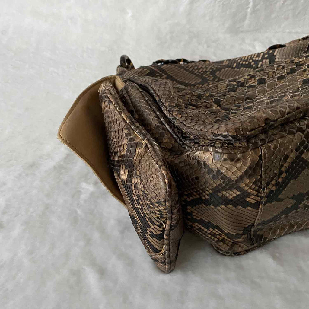 Bottega Veneta Intrecciato Snake Skin Hobo Bag