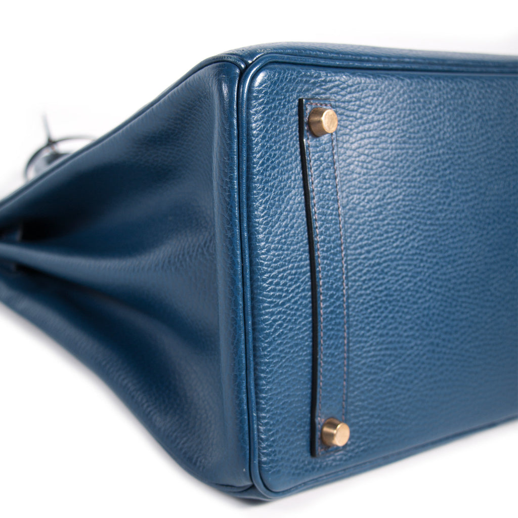 Hermes Birkin 35 Vache Ardennes Bleu Sapphire Bags Hermès - Shop authentic new pre-owned designer brands online at Re-Vogue