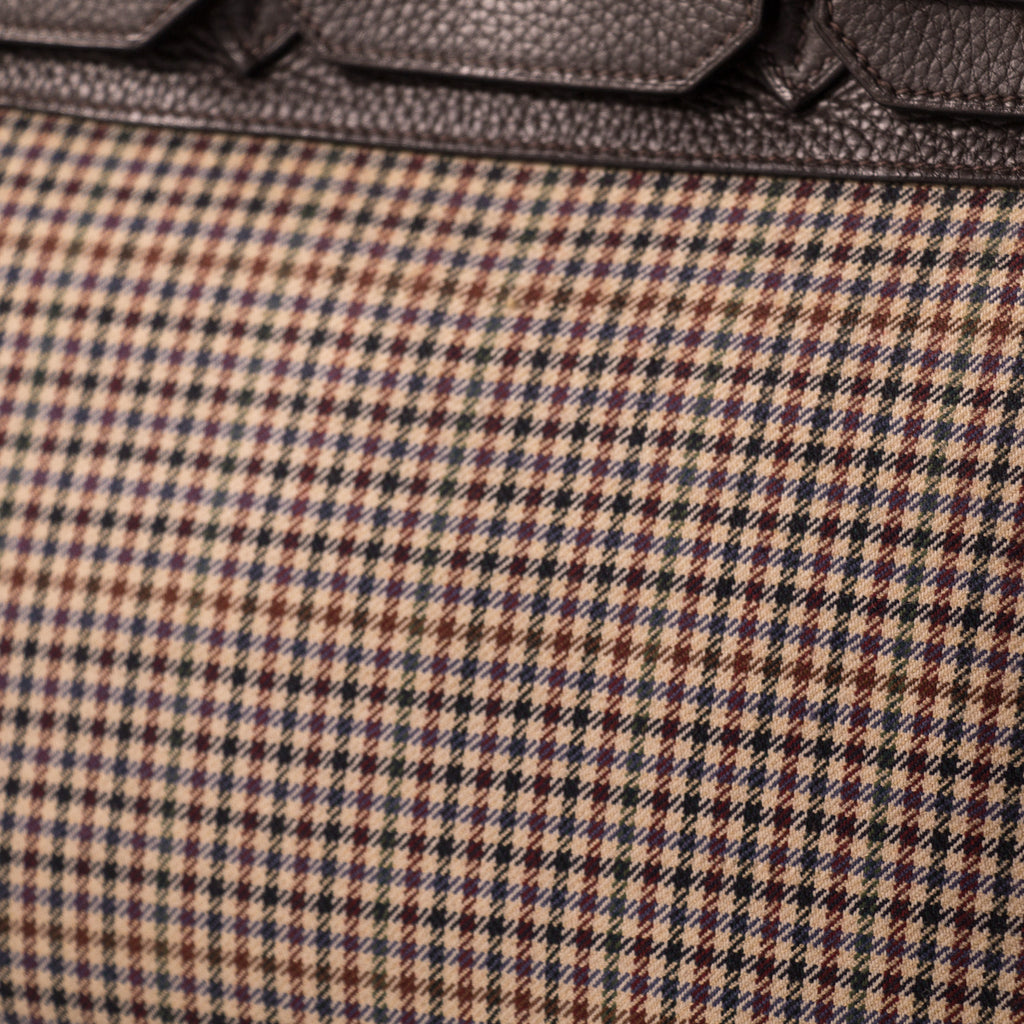 Hermès Birkin 35 Clemence Leather and Houndstooth Canvas Bags Hermès - Shop authentic new pre-owned designer brands online at Re-Vogue