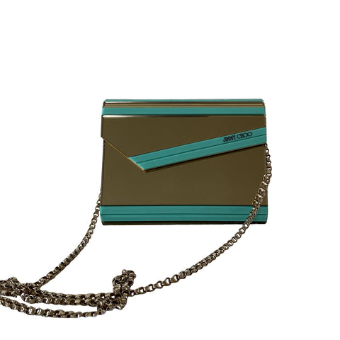 Stella McCartney Specked Metallic Fold Over Shoulder Bag