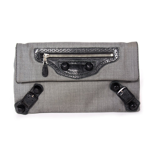 Stella McCartney Specked Metallic Fold Over Shoulder Bag