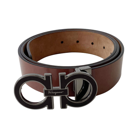 Fendi Leather Logo Double F Belt