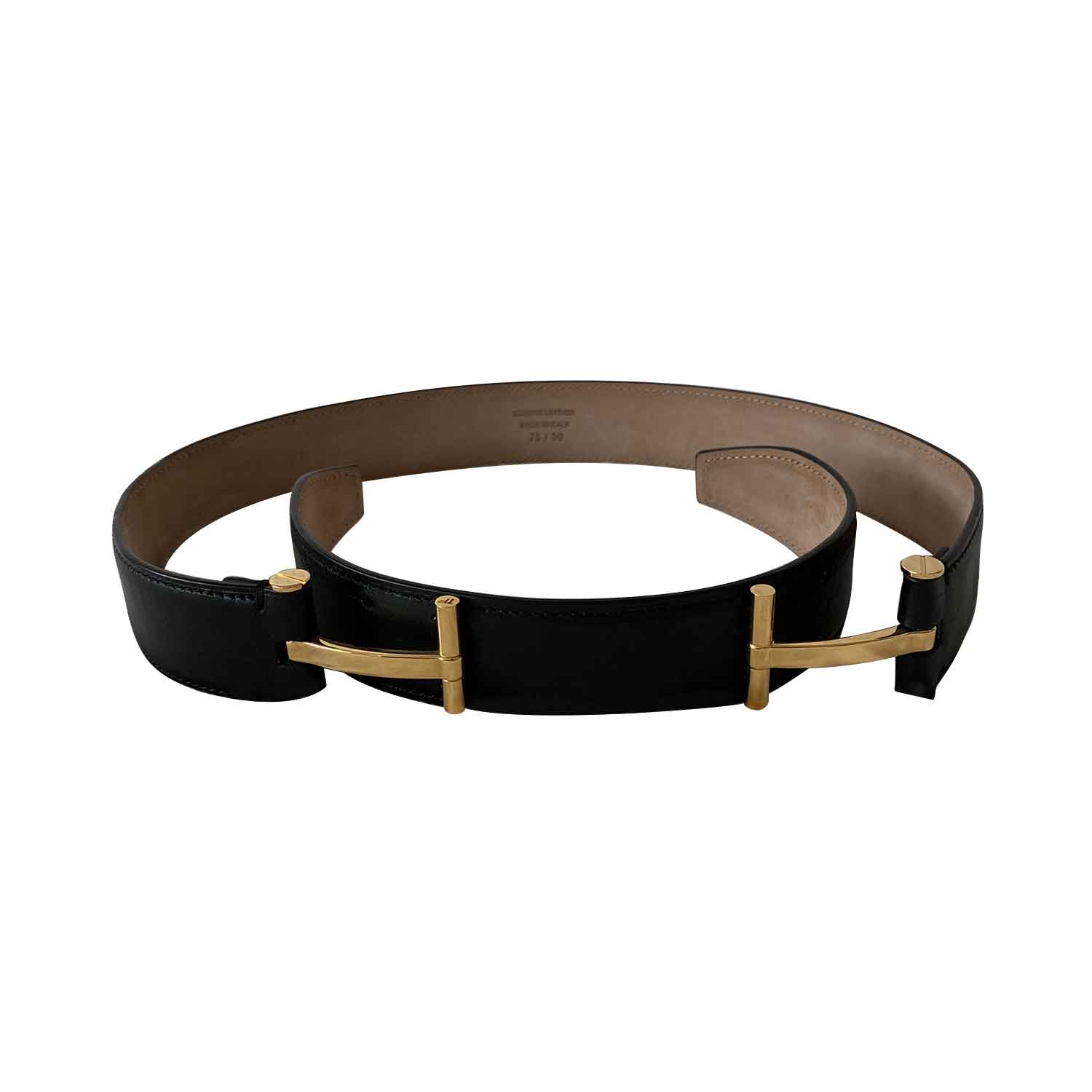 Tom Ford Double T Logo Leather Belt – revogue