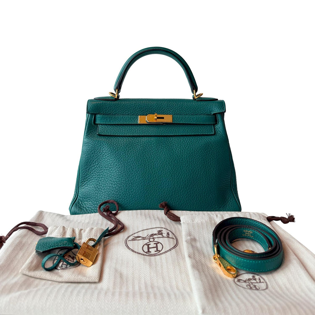 Hermès Kelly 28 Retourne Clemence Leather 2015 - revogue