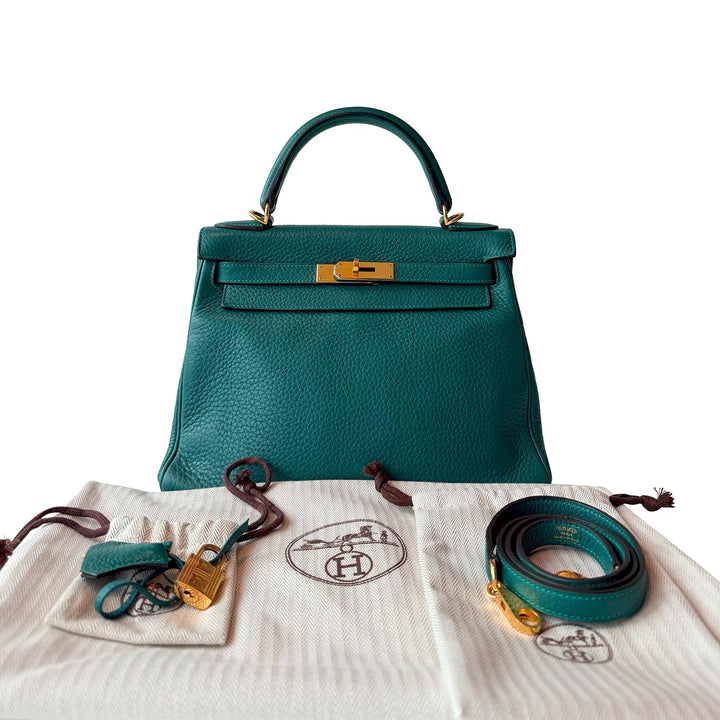 Hermès Kelly 28 Retourne Clemence Leather 2015 - revogue