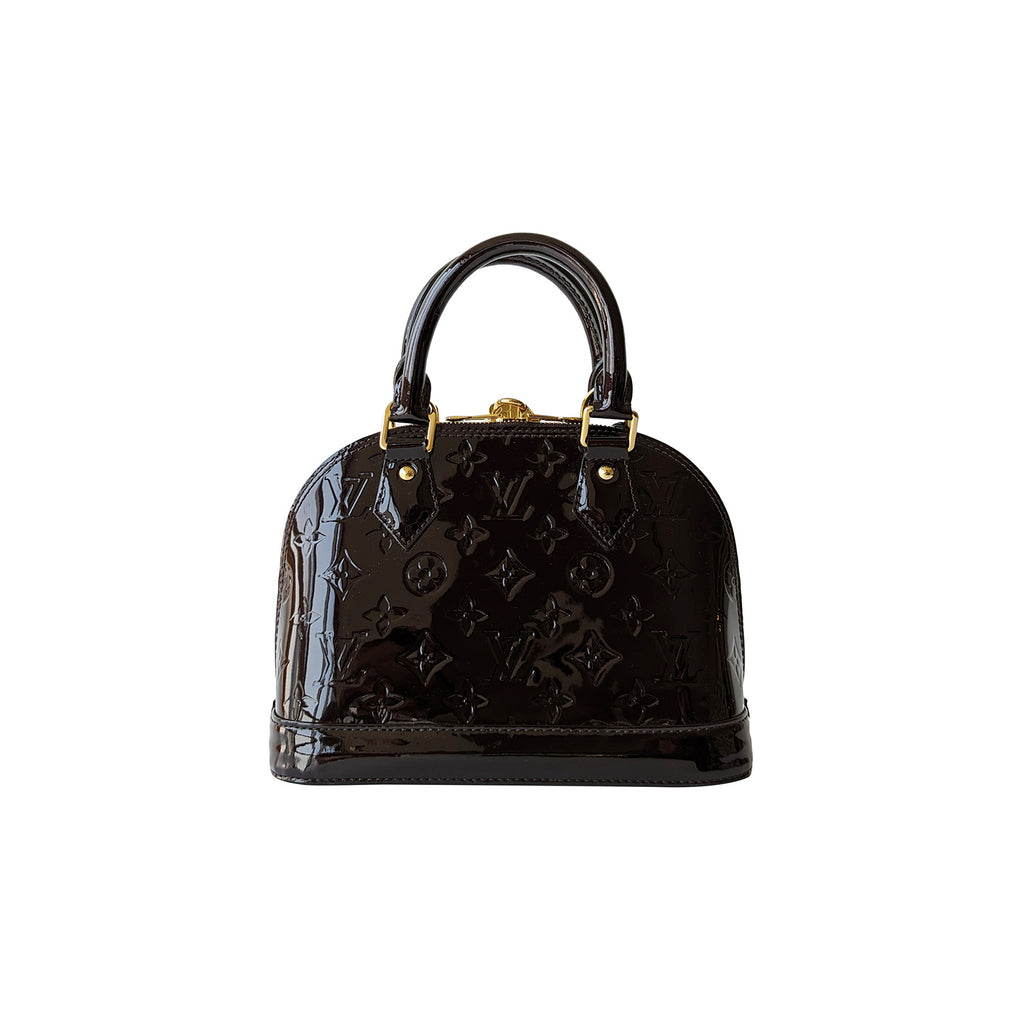 louis vuitton alma bb vernis black