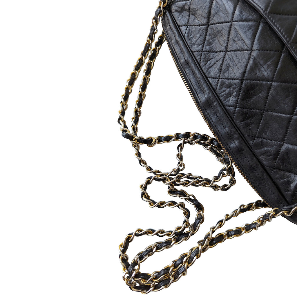 Chanel vintage dark blue quilted flap bag – Lysis