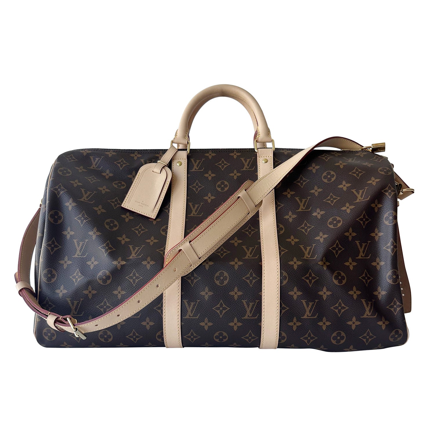 Shop authentic Louis Vuitton Monogram Keepall Bandouliere 50 at