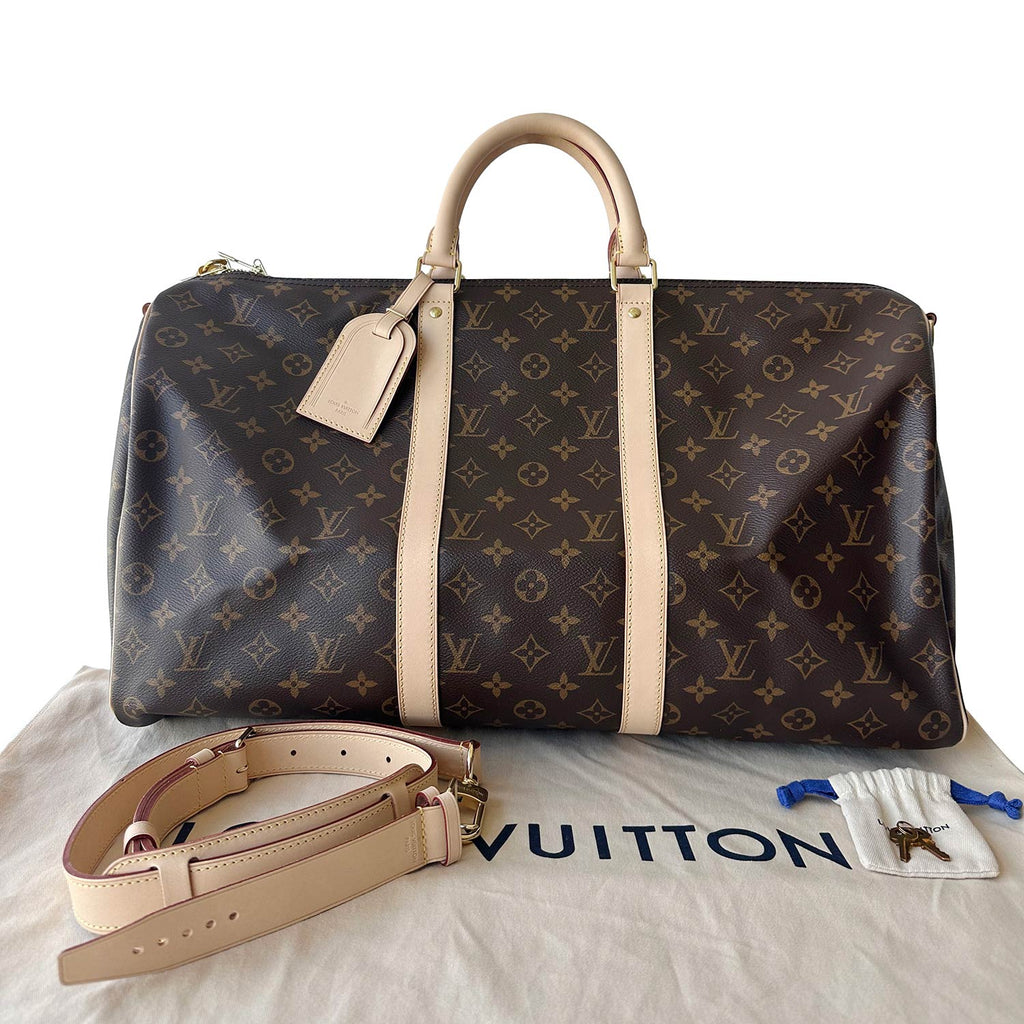 Shop authentic Louis Vuitton Monogram Keepall Bandouliere 50 at
