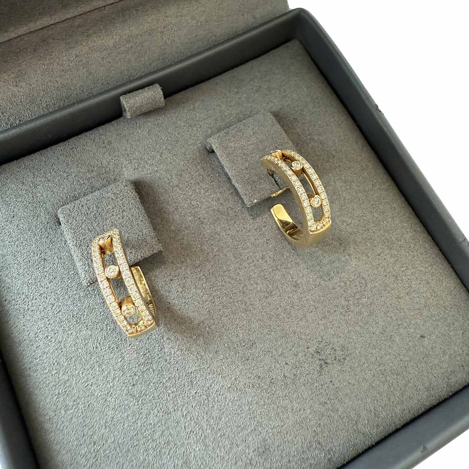 Messika 18K Diamonds Move Pave Hoop Earrings – revogue