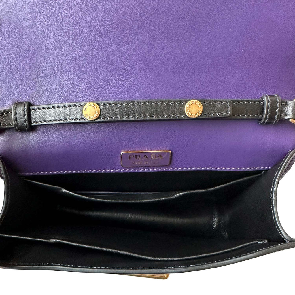 Prada Purple Saffiano and Leather Astrology Celestial Cahier