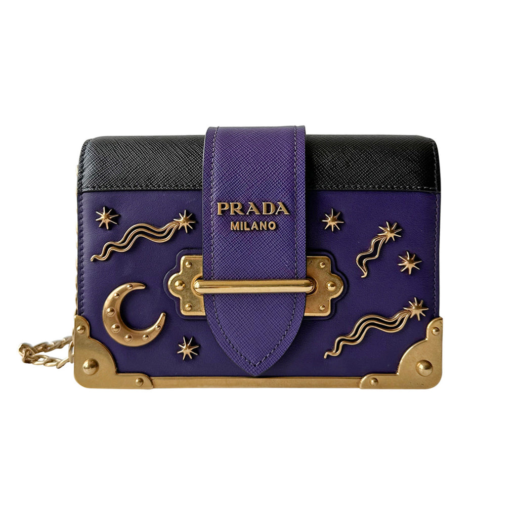 Shop authentic Prada City-Calf Cahier Astrology Crossbody Bag at ...