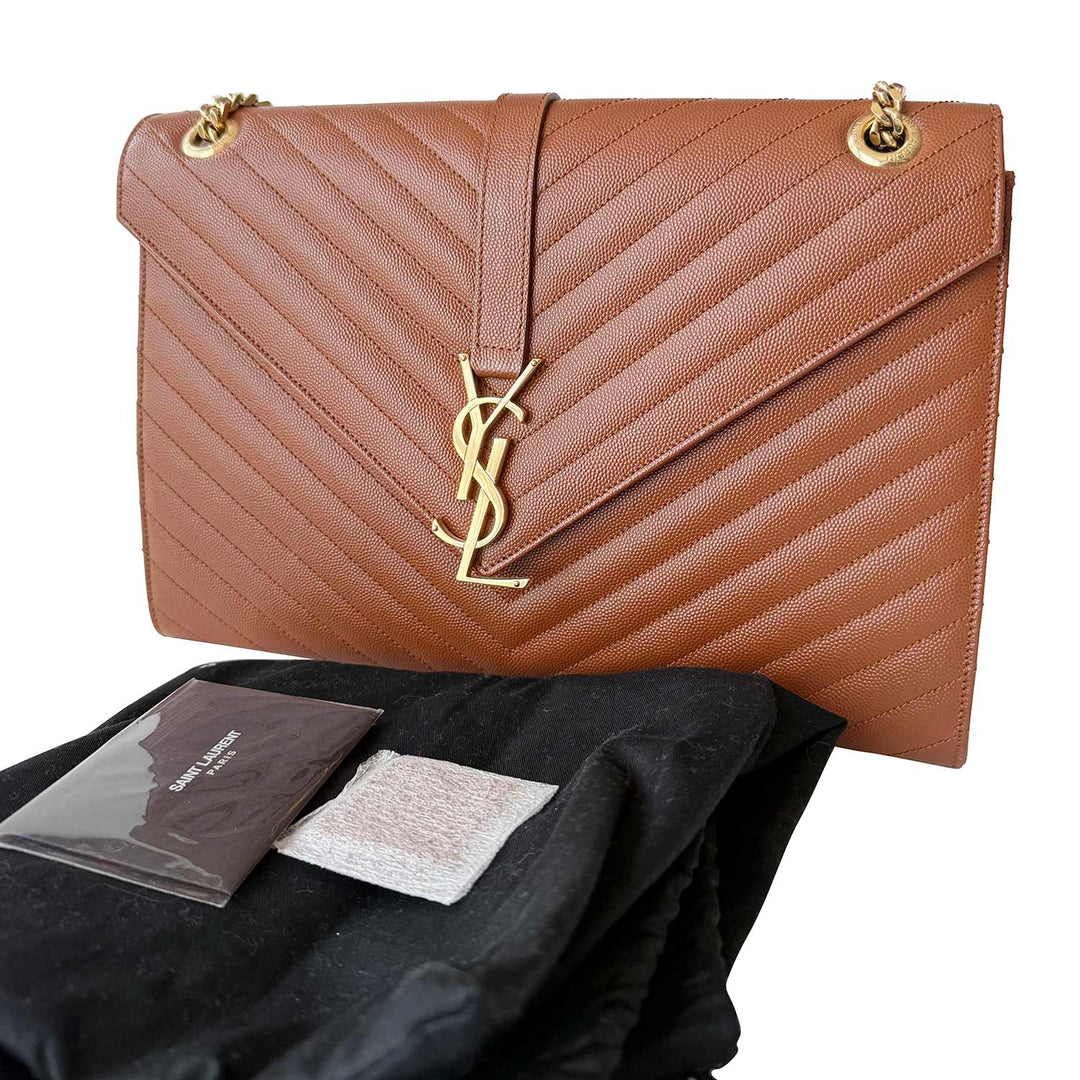 Saint Laurent Monogram Envelope Large Bag