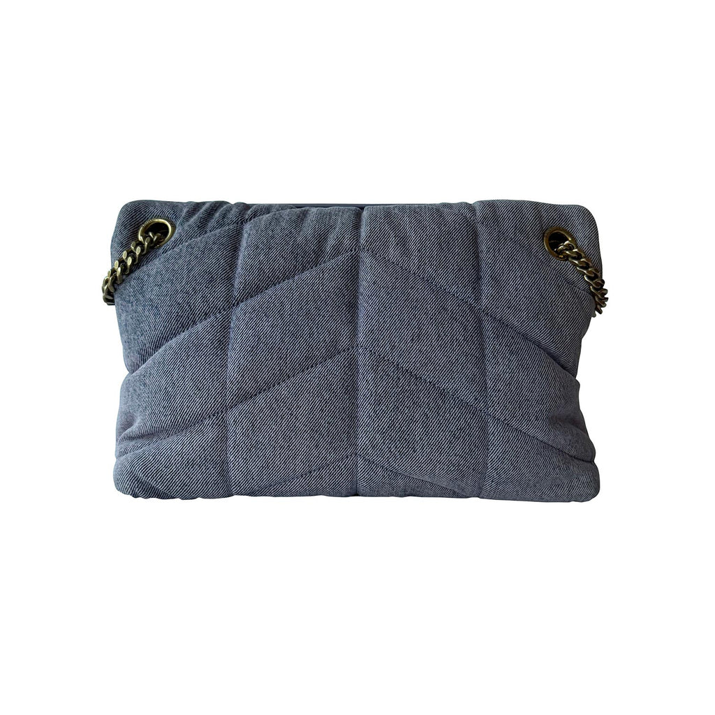 Puffer Saint Laurent Loulou Denim Bag Saint Laurent LouLou Puffer