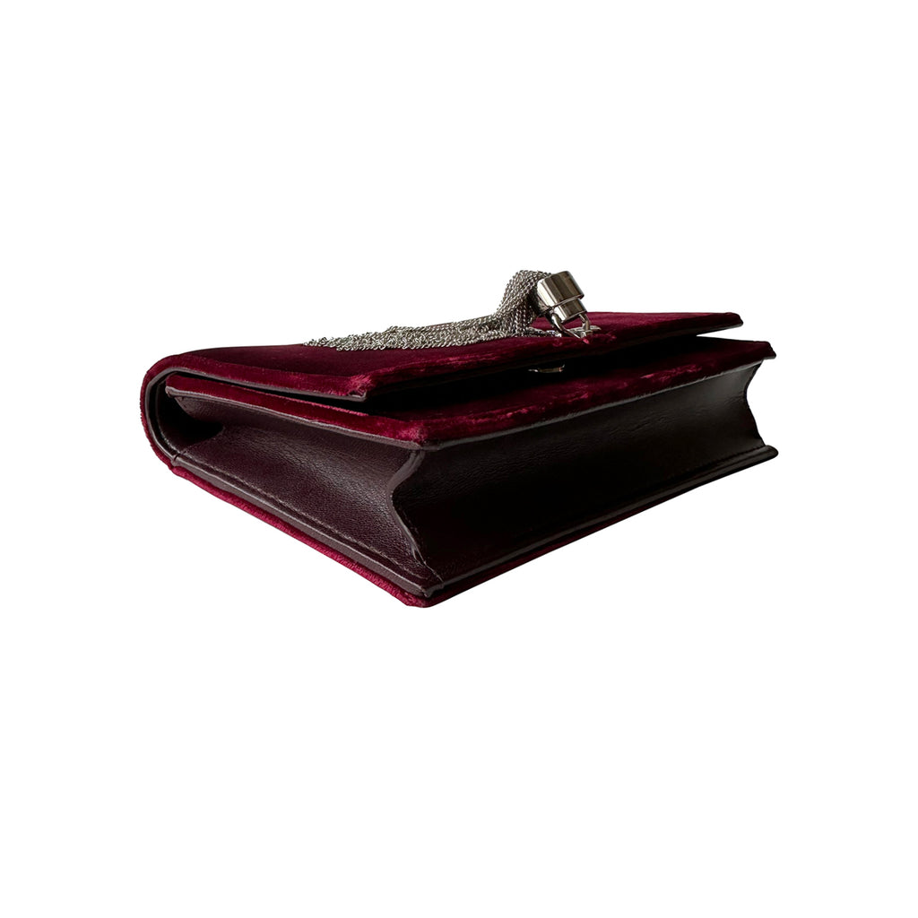 Saint Laurent Kate Velvet Shoulder Bag