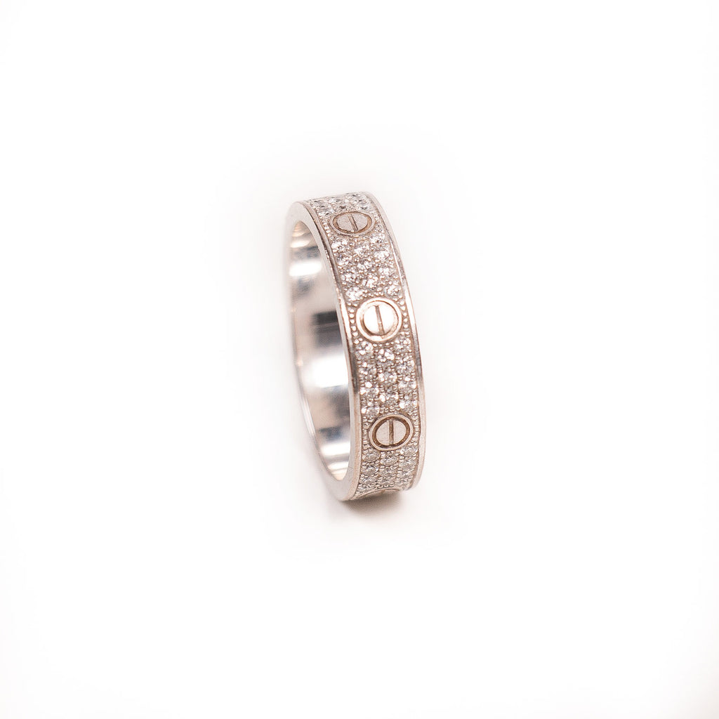 Cartier Love Ring Diamond Paved Accessories Cartier - Shop authentic new pre-owned designer brands online at Re-Vogue