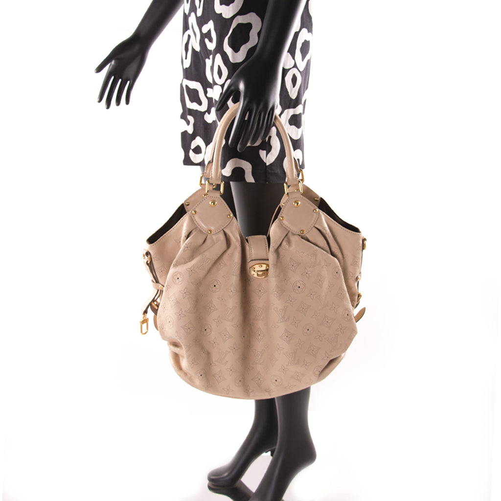 Louis Vuitton Mahina L Hobo Shoulder Bag Espresso Brown Monogram