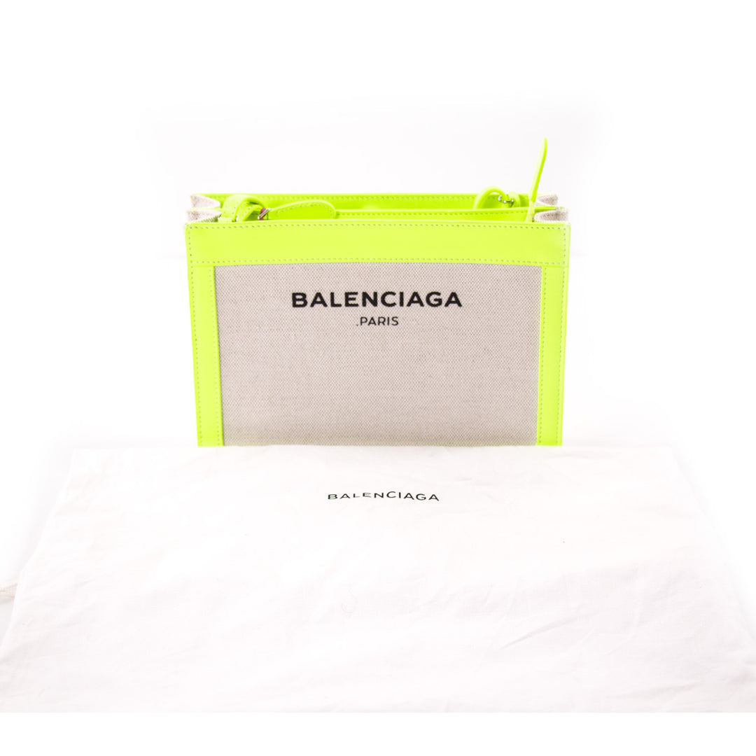 Balenciaga Leather and Canvas Shoulder Bag Bags Balenciaga - Shop authentic new pre-owned designer brands online at Re-Vogue