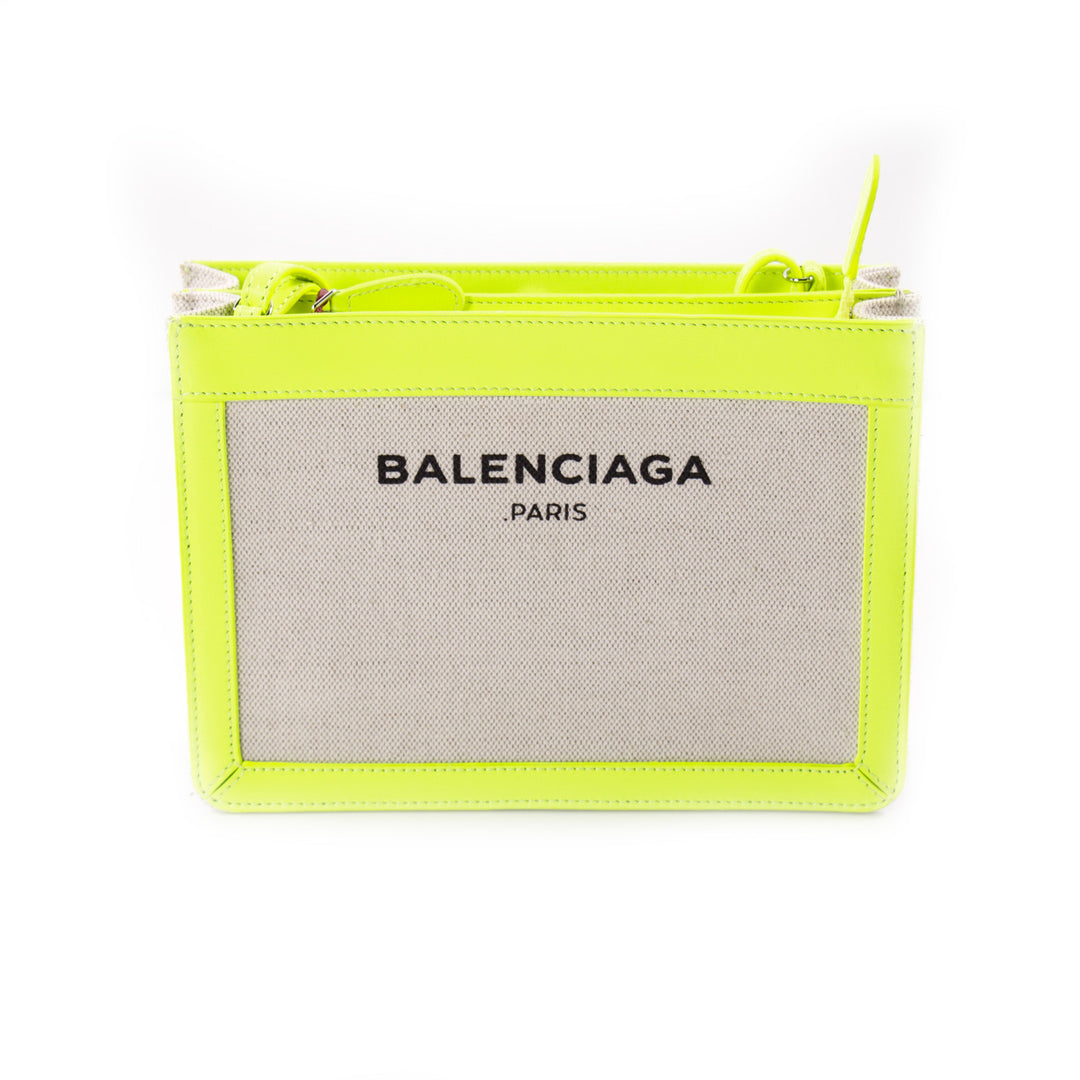 Balenciaga Leather and Canvas Shoulder Bag Bags Balenciaga - Shop authentic new pre-owned designer brands online at Re-Vogue