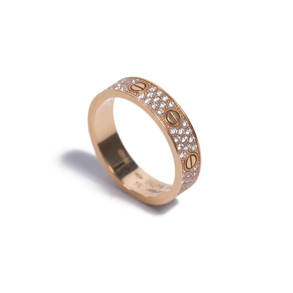 Cartier Love Ring Diamond Paved Accessories Cartier - Shop authentic new pre-owned designer brands online at Re-Vogue