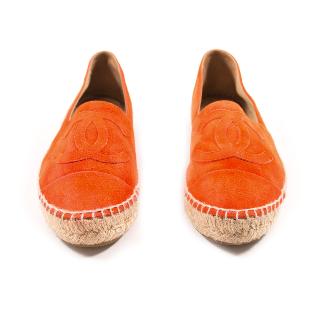 Chanel Red Suede Espadrilles Flat Shoes Chanel - Shop authentic new pre-owned designer brands online at Re-Vogue