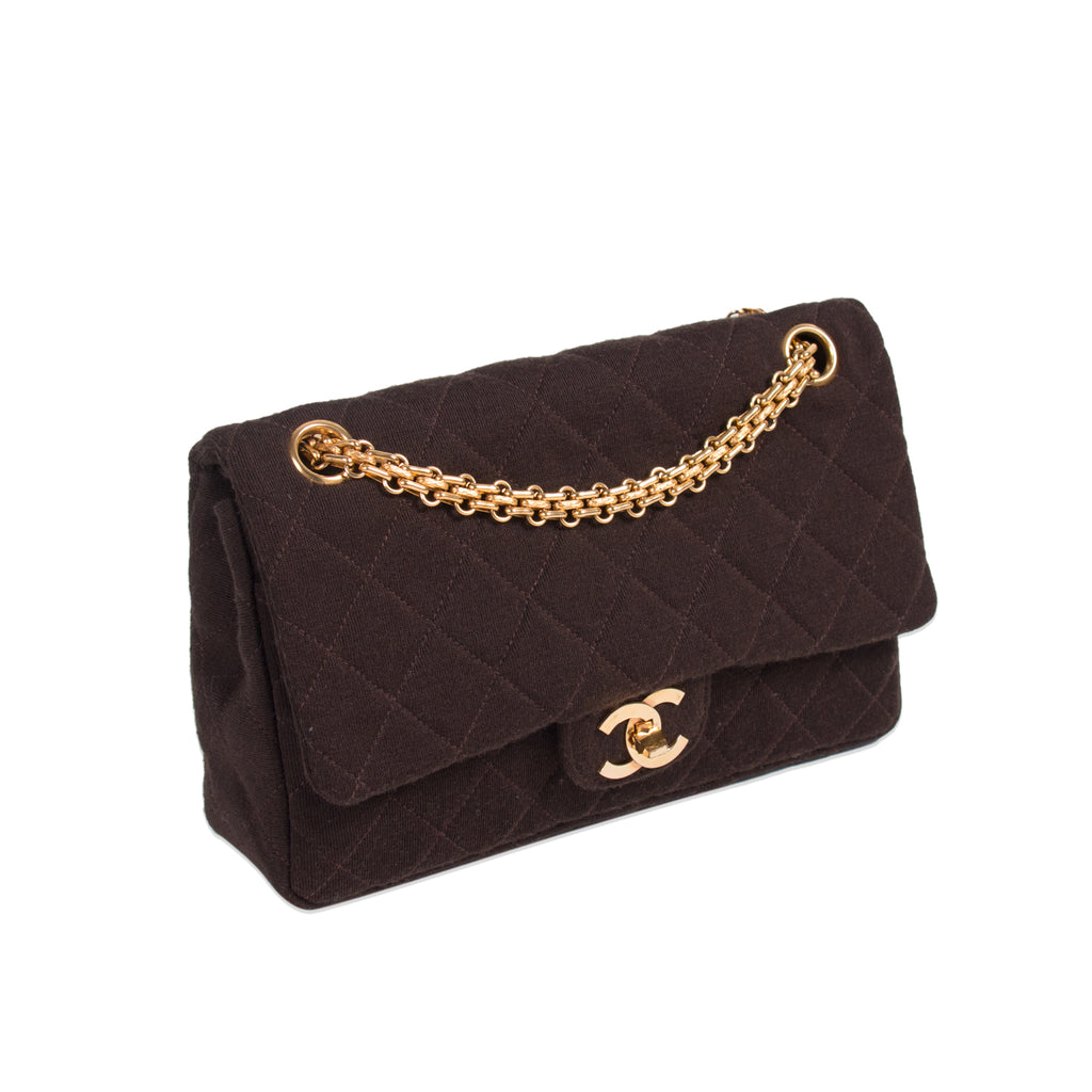 Shop authentic Chanel Vintage Classic Jersey Small Flap Bag at revogue for  just USD 1,200.00