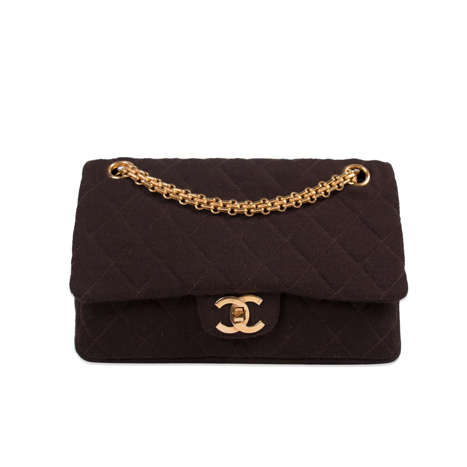 Shop authentic Chanel Vintage Classic Jersey Small Flap Bag at