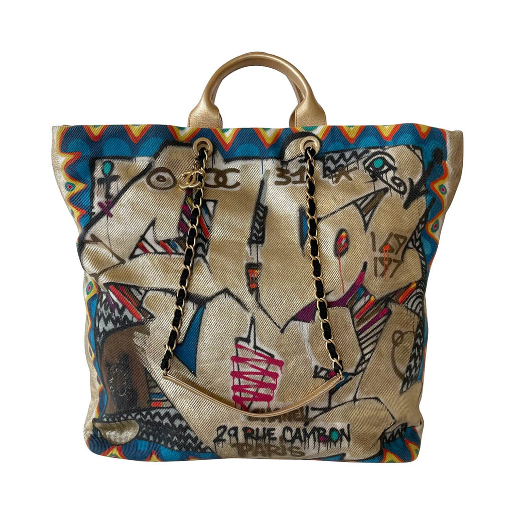 Graffiti Tote Bag - Otto Vintage chanel-graffiti-tote-bag