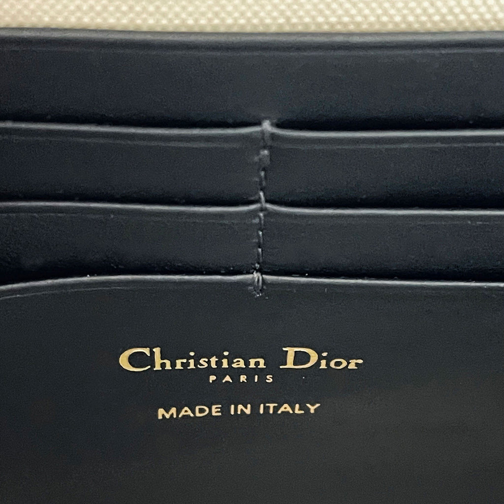 CHRISTIAN DIOR Oblique Nano Saddle Chain Pouch Blue 1236889