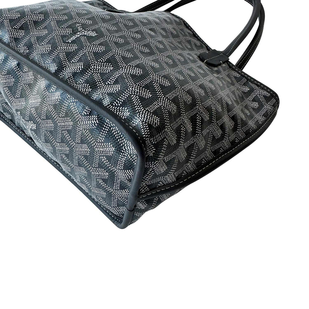 Goyard Goyardine Black Anjou Mini Reversible Tote Bag Silver Hardware –  Madison Avenue Couture