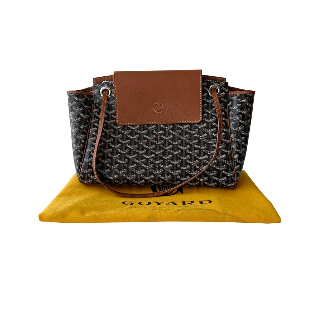 Goyard Rouette PM Tote Bag Black Tan