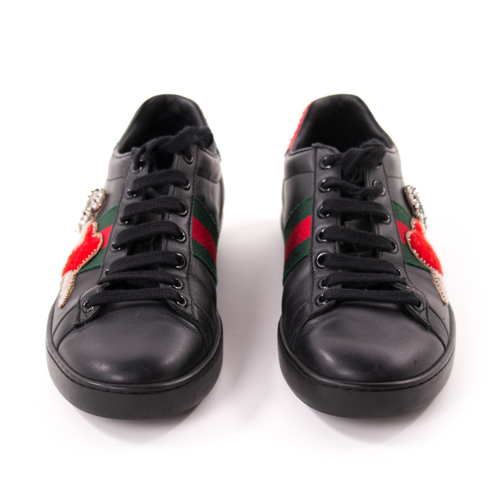 Gucci Ace Leather Embroidered Sneaker Shoes Gucci - Shop authentic new pre-owned designer brands online at Re-Vogue