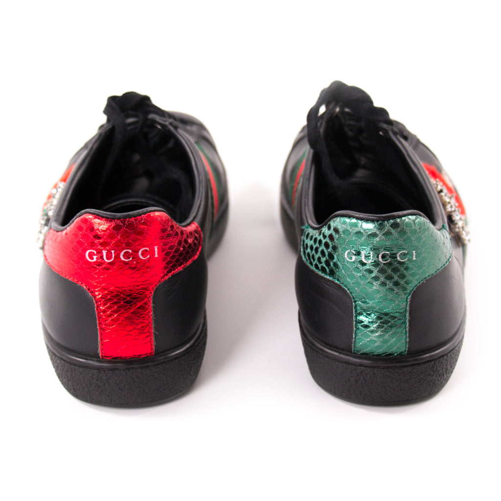 Gucci Ace Leather Embroidered Sneaker Shoes Gucci - Shop authentic new pre-owned designer brands online at Re-Vogue