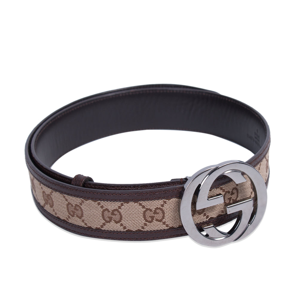 Gucci GG Interlocking Canvas Belt Accessories Gucci - Shop authentic new pre-owned designer brands online at Re-Vogue