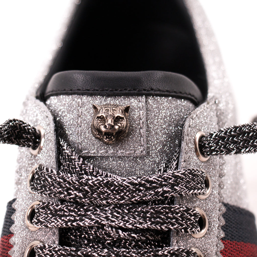 Gucci Glitter Web Sneaker With Studs Shoes Gucci - Shop authentic new pre-owned designer brands online at Re-Vogue