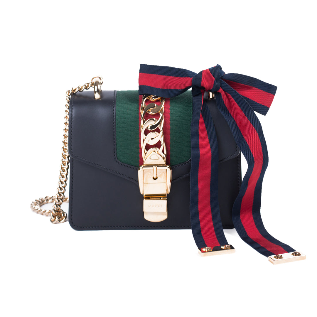 Gucci Sylvie Leather Mini Chain Bag Bags Gucci - Shop authentic new pre-owned designer brands online at Re-Vogue