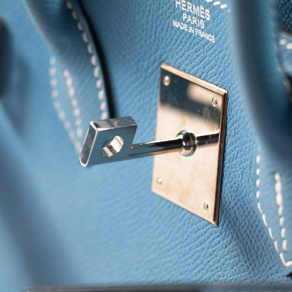 Shop authentic Hermès Birkin 28 HAC Blue Jean Epsom at revogue for just USD  8,000.00