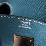 Hermès 30 Bleu Jean Birkin Epsom Leather Bag - PreLoved Treasures