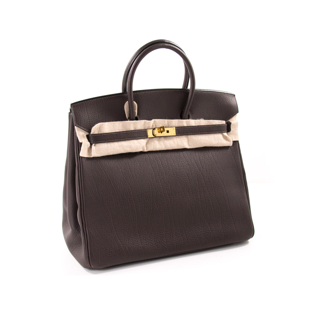 Hermès Birkin 36 HAC Cafe Fjord Leather Bags Hermès - Shop authentic new pre-owned designer brands online at Re-Vogue