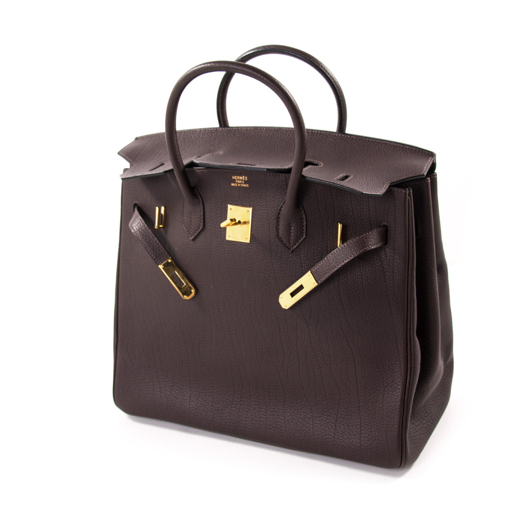 Hermès Birkin 36 HAC Cafe Fjord Leather Bags Hermès - Shop authentic new pre-owned designer brands online at Re-Vogue