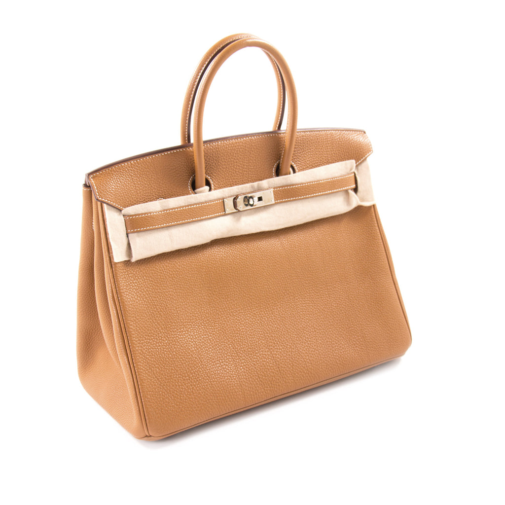 Hermès Birkin 35 Gold Togo Leather Bags Hermès - Shop authentic new pre-owned designer brands online at Re-Vogue