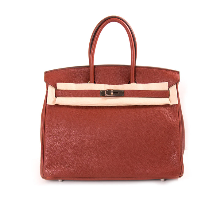 Hermès Birkin 35 Ruby Red Togo Leather Bags Hermès - Shop authentic new pre-owned designer brands online at Re-Vogue