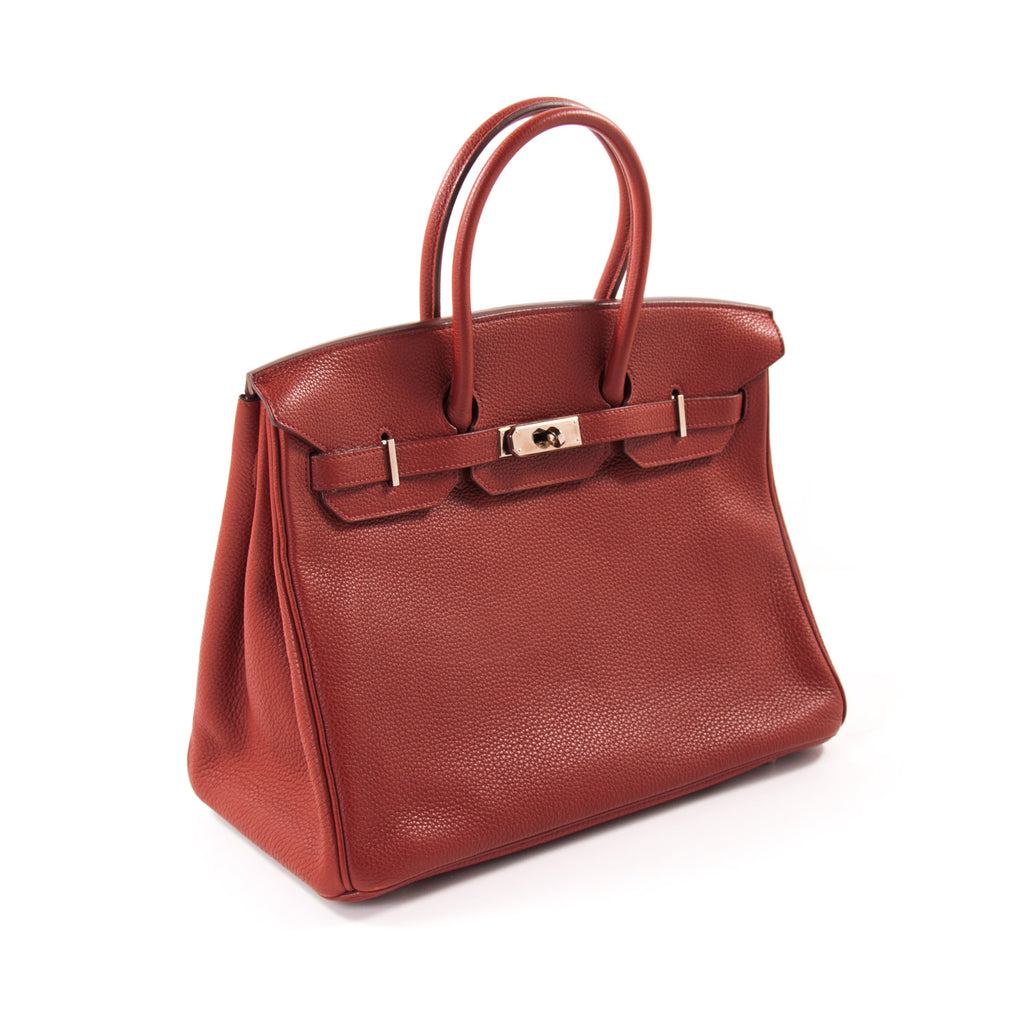 Hermès Birkin 35 Ruby Red Togo Leather Bags Hermès - Shop authentic new pre-owned designer brands online at Re-Vogue