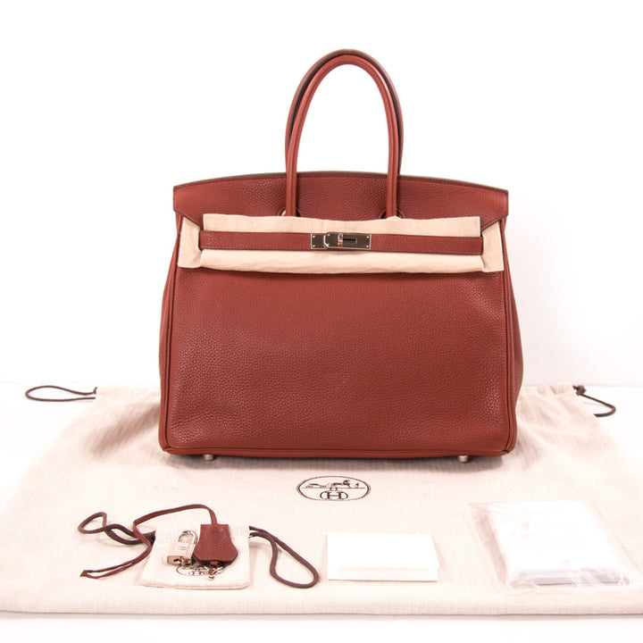 Hermès Birkin 35 Ruby Red Togo Leather Bags Hermès - Shop authentic new pre-owned designer brands online at Re-Vogue