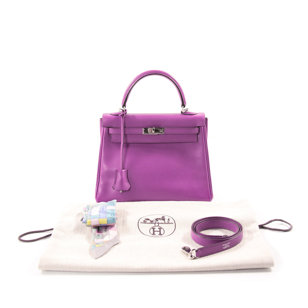 Hermes Kelly 25 in Violet