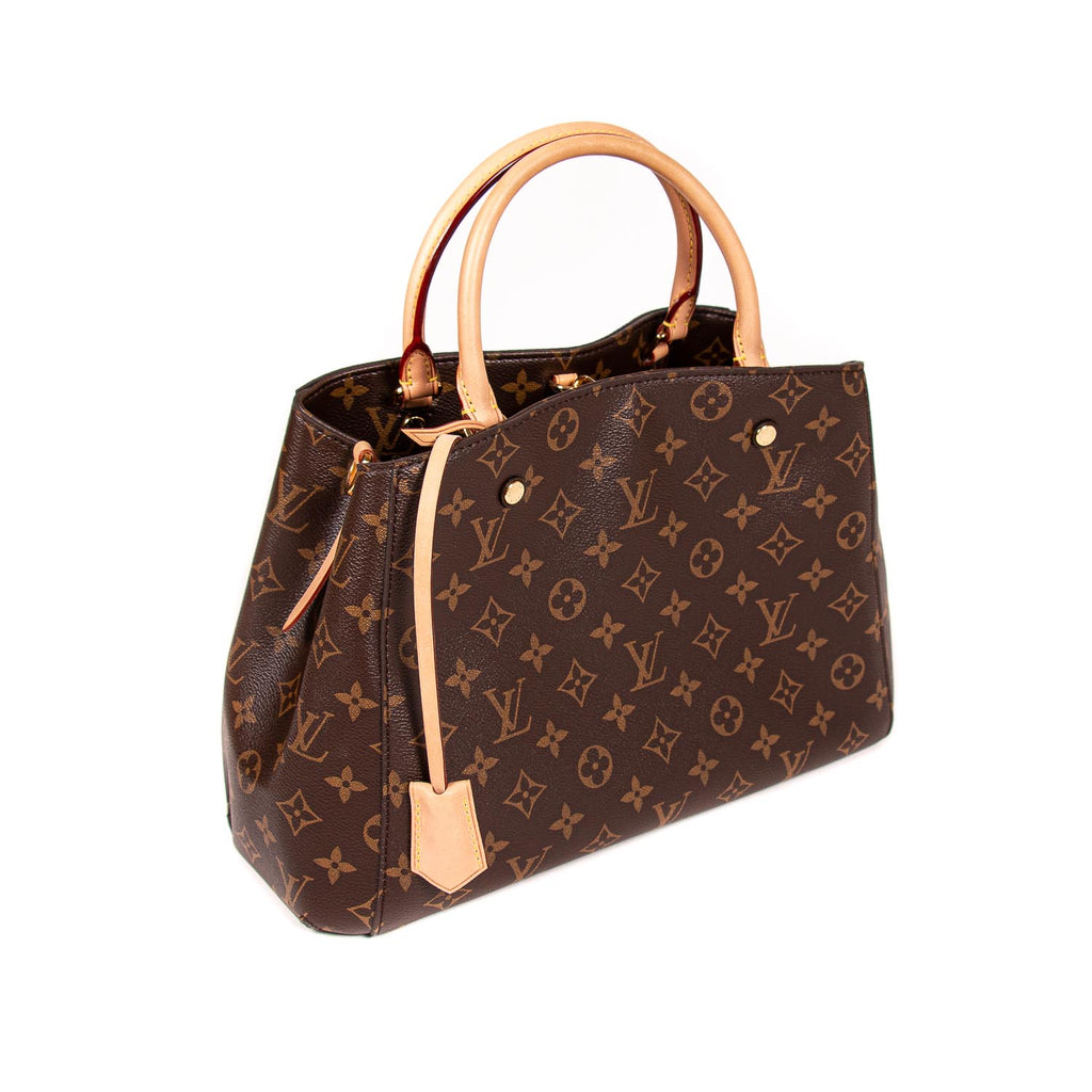 Louis Vuitton Handbag Women Montaigne MM Monogram Canvas Brown